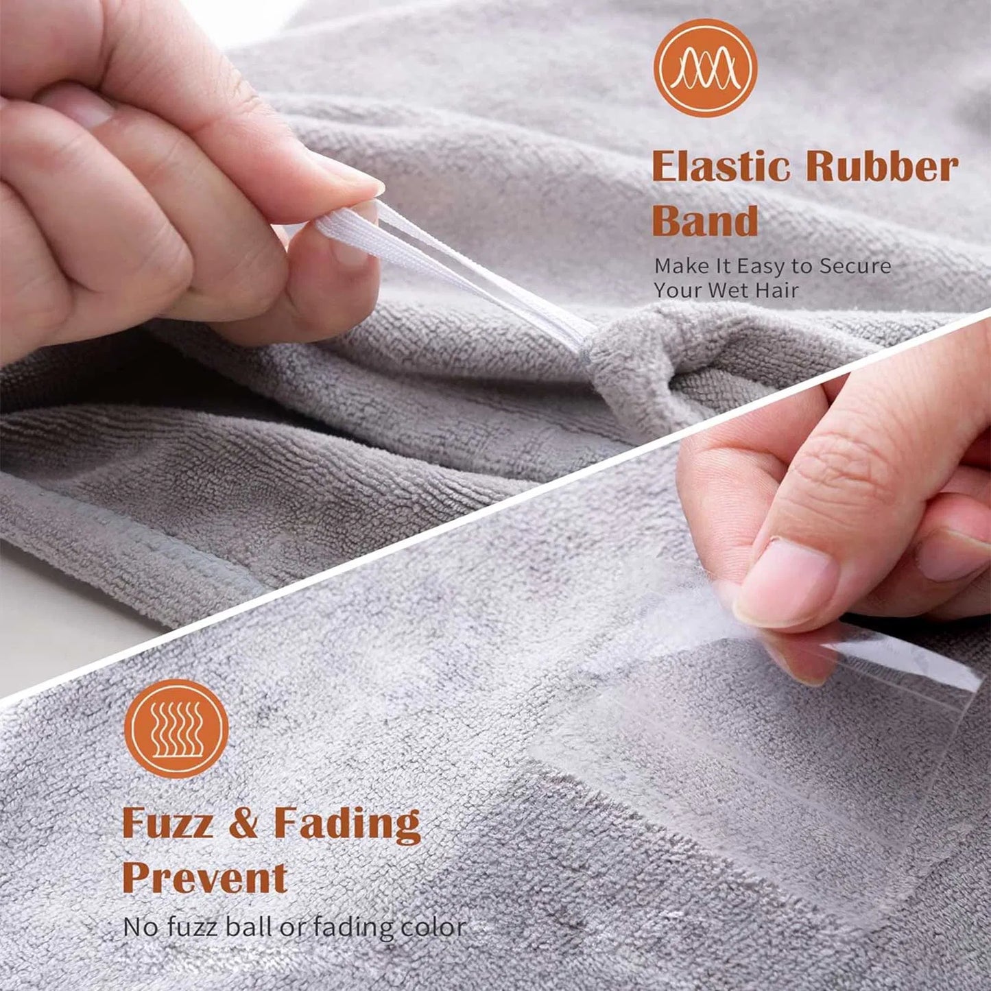 Microfiber Hair Towel Wrap - Ultra Absorbent Quick-Dry (3 pack)