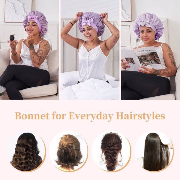 Silk Sleep Hair wrap ( Satin Bonnet )